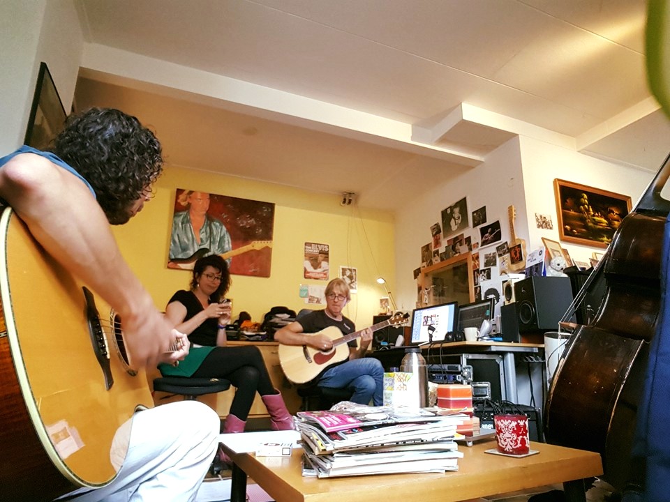 Esther,Robin Cees & Paul - recording Michael from the Mountains 2016